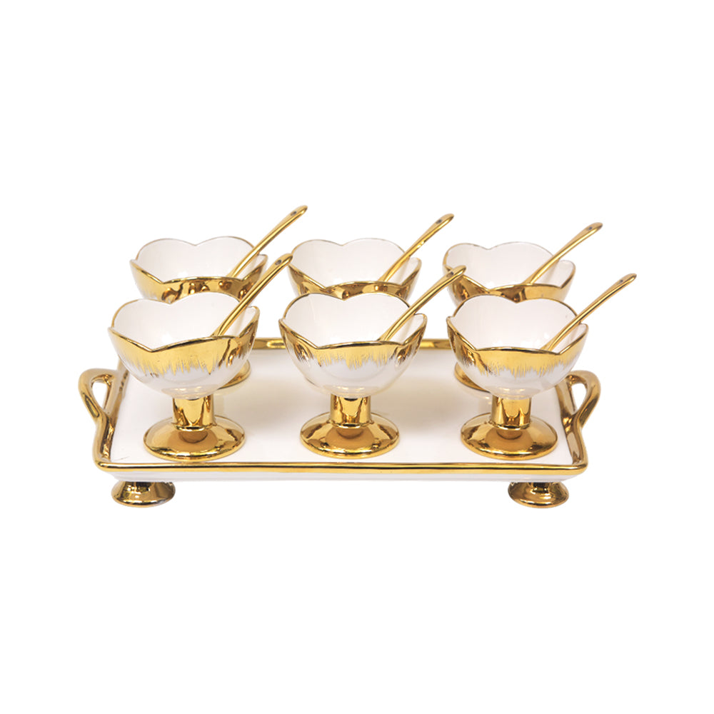 ICE CREAM CUP SET 13PC SHINE COLLECTION SL23750B