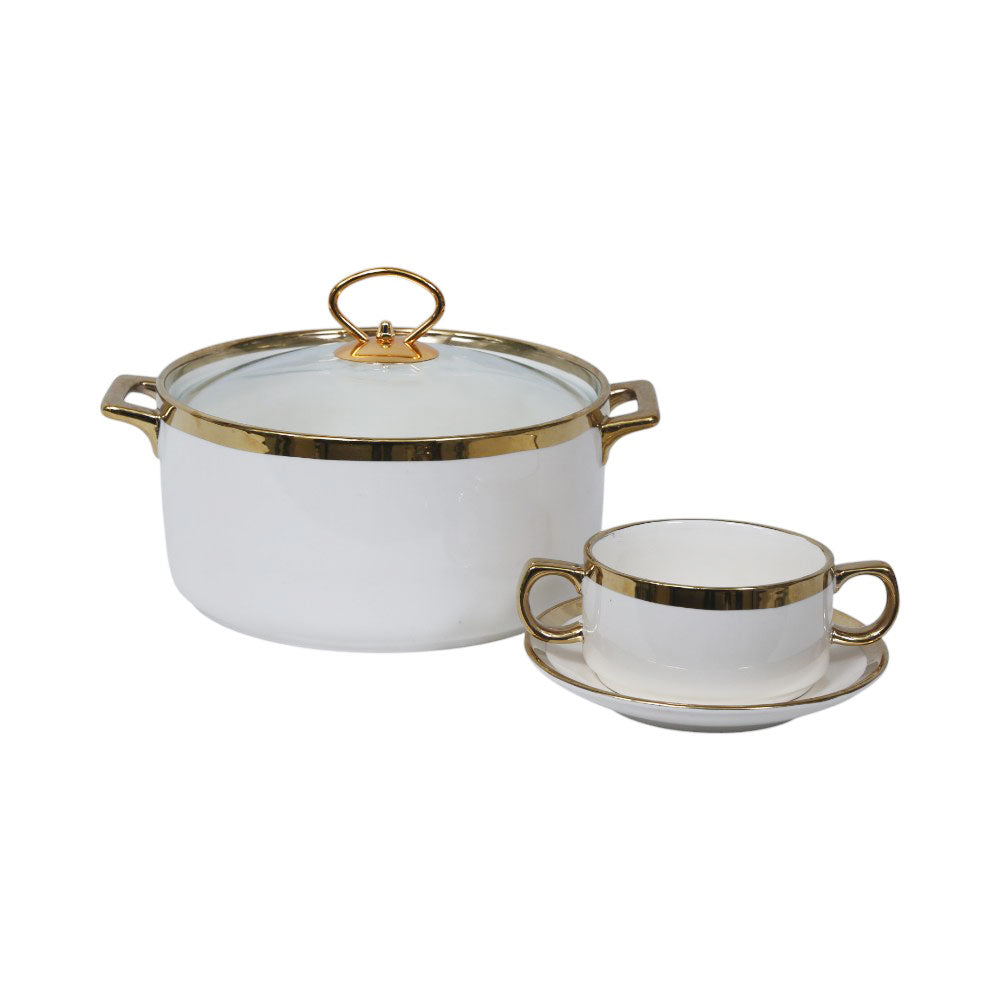 SOUP SET 25PC PORCELAIN CX992 WHITE