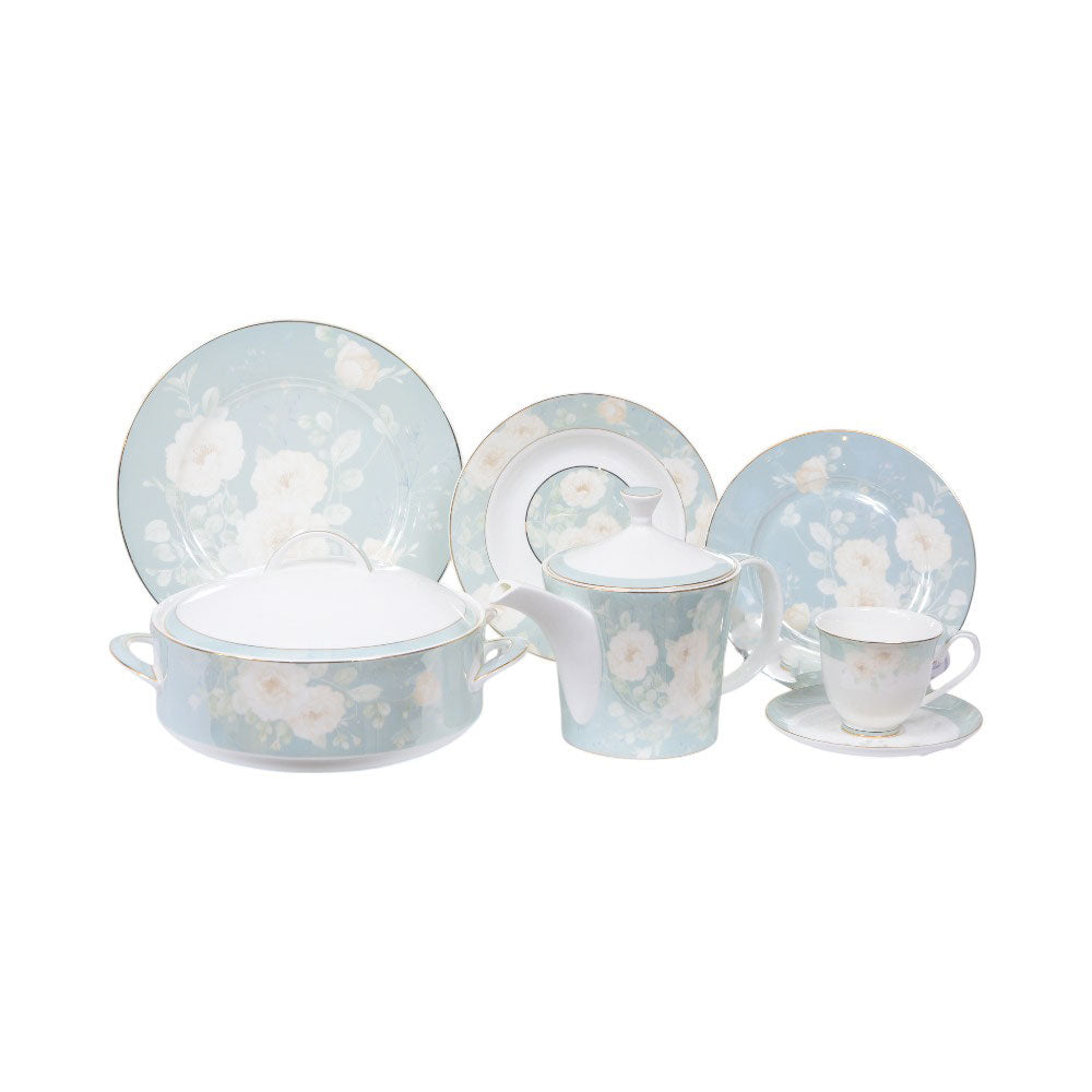 DINNER SET 71PC BONE CHINA SSW-02 BLUE