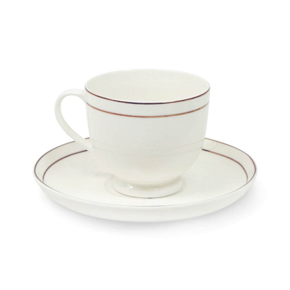 CUP & SAUCER BONE CHINA GGK-LEMON MT (PACK OF 6)