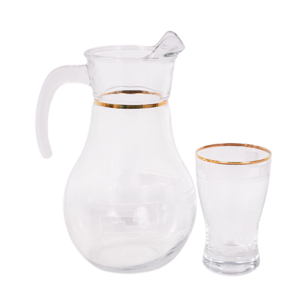 WATER SET 7PC PSB HAND CUT GOLD OPHELIA 96932-B019