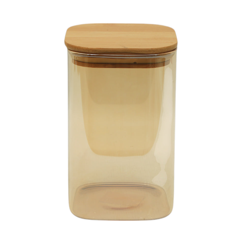 JAR SQUARE WOODEN LID XHJ025