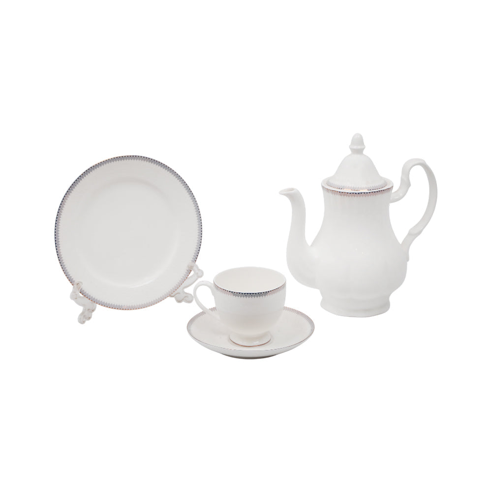 TEA SET 24PC BONE CHINA ONE MORE KING5