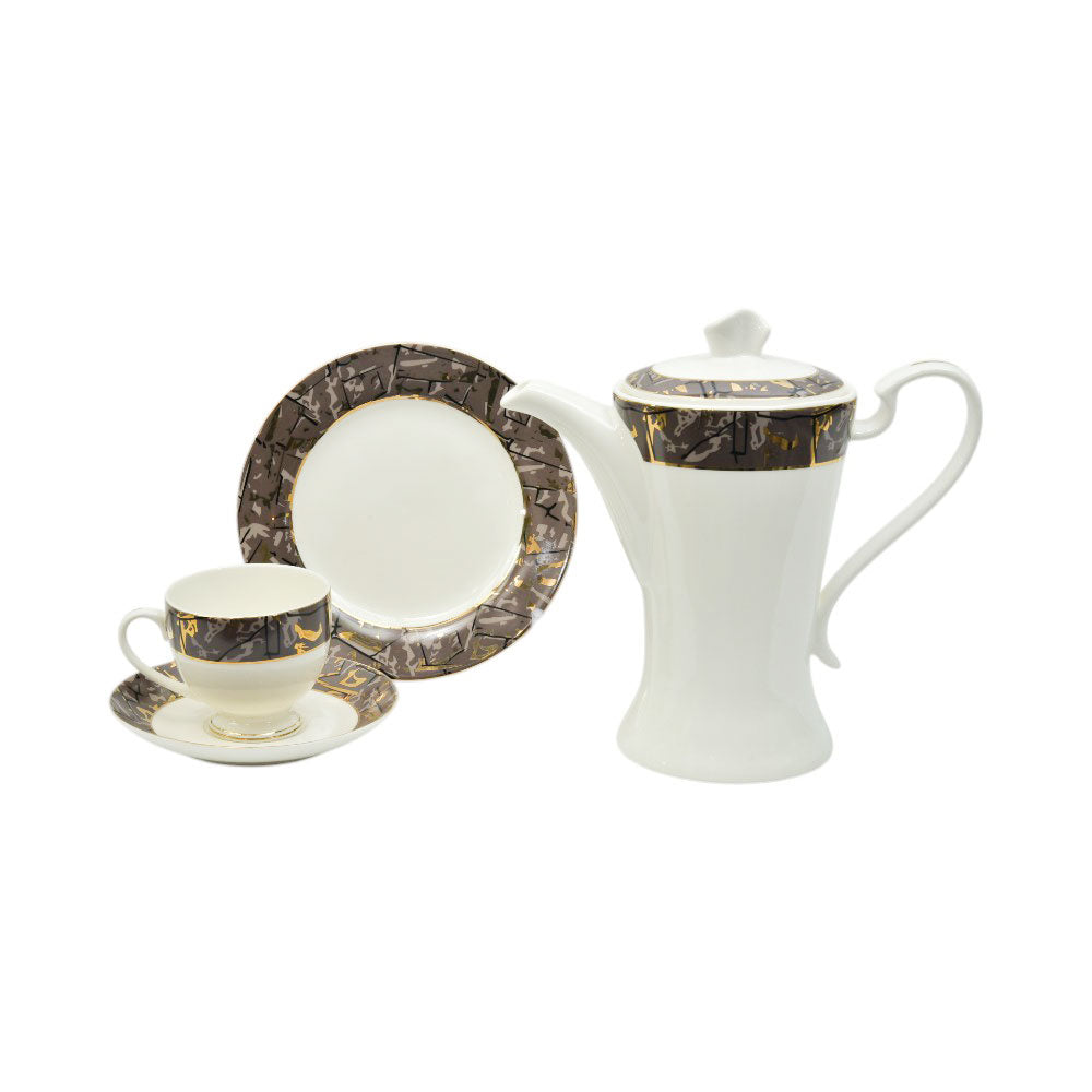 TEA SET 24PC BONE CHINA ONE MORE KING3