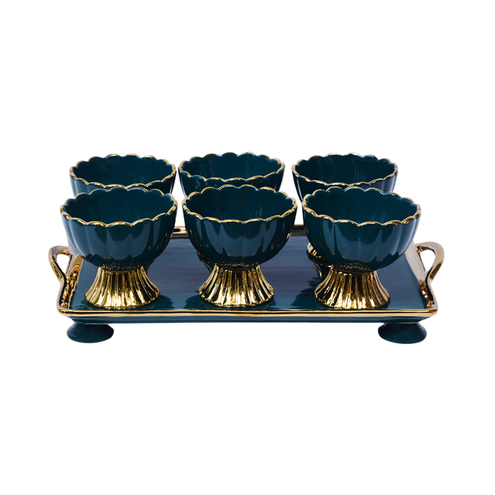 ICE CREAM CUP SET 13PC ADX8363-3 GREEN