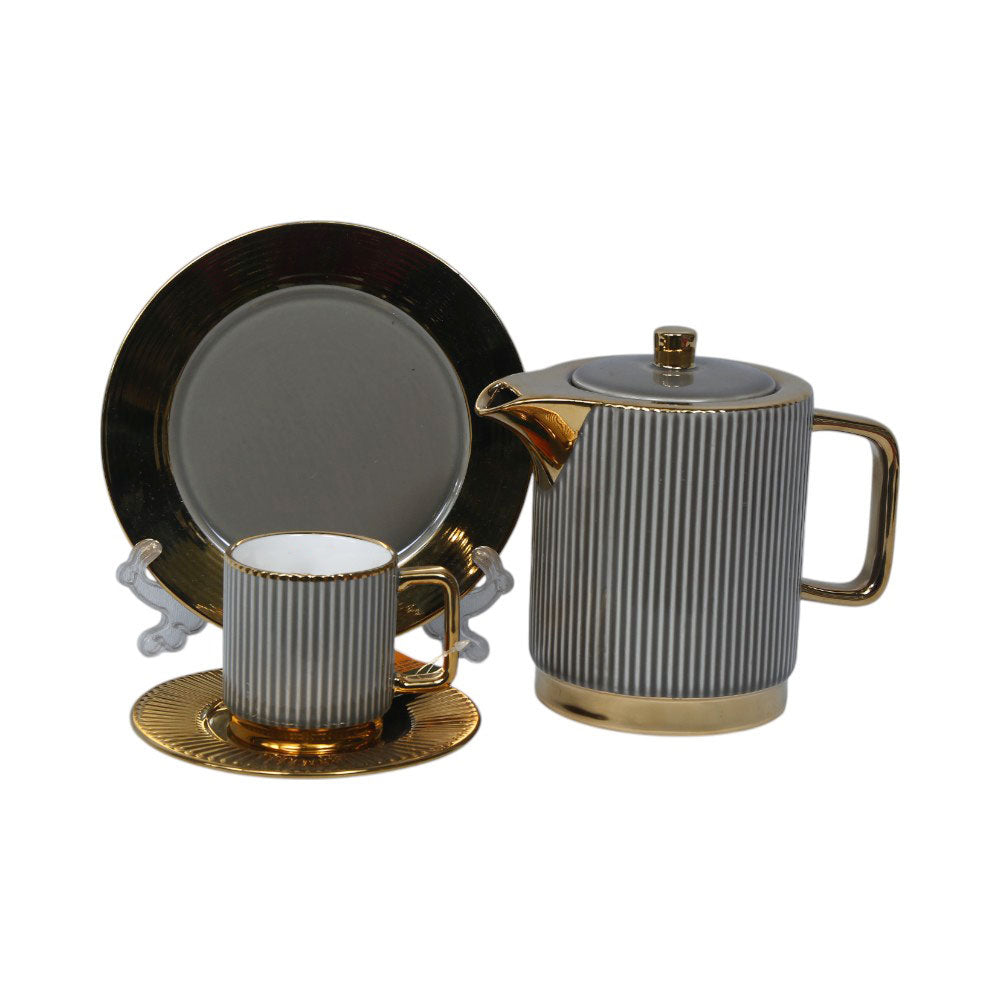 TEA SET 24PC JOHN BROS MORE & MORE W2252 GREY AW