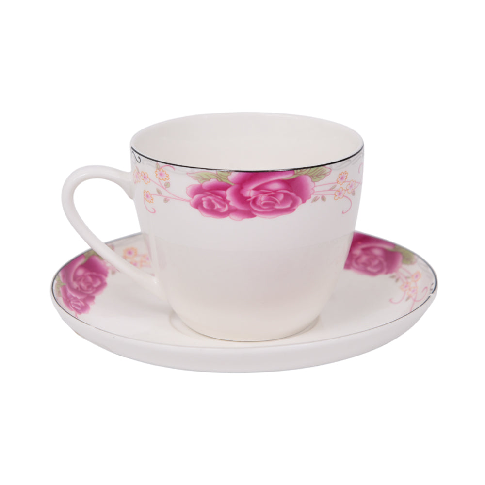 CUP & SAUCER BONE CHINA 146-02373 RC (Pack 6)