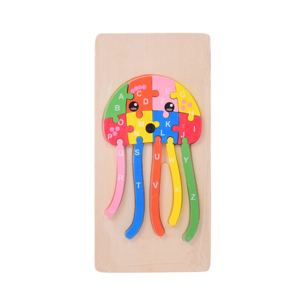 WOODEN PUZZLE BOARD ABC OCTOPUS Z.B