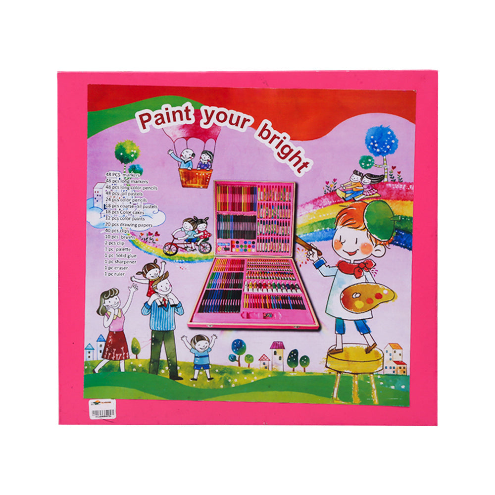 COLORING KIT IN WOODEN BOX 341PCS