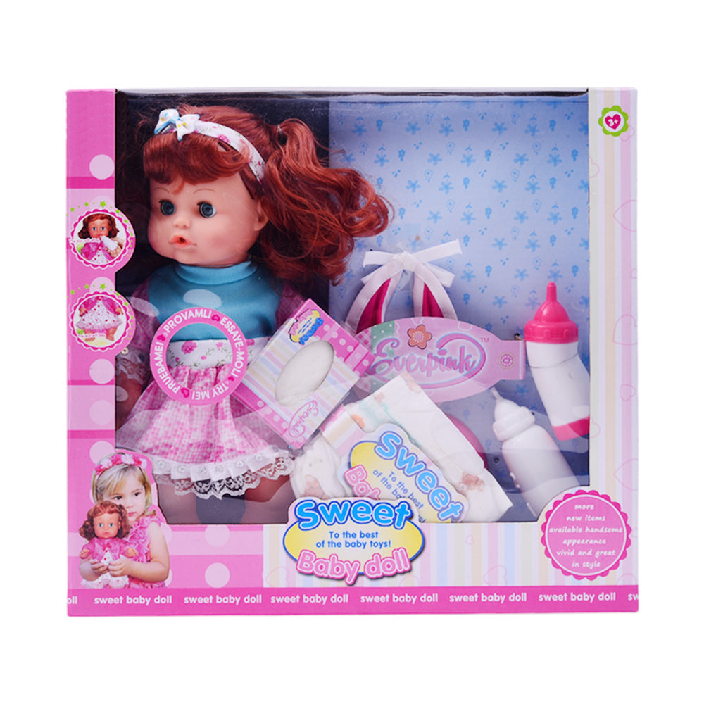 360-4 SWEET BABY GIRL DOLL 13INCH