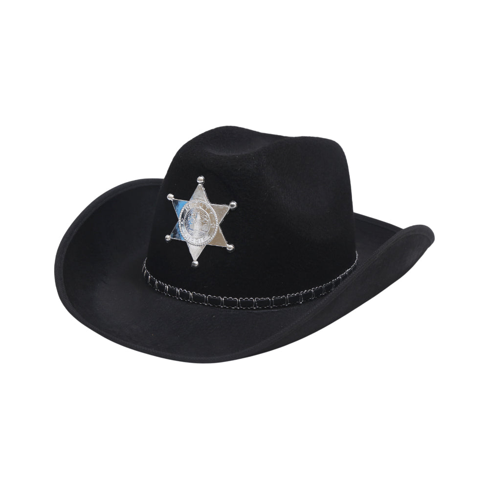 008B H-W COW BOY CAP BLACK