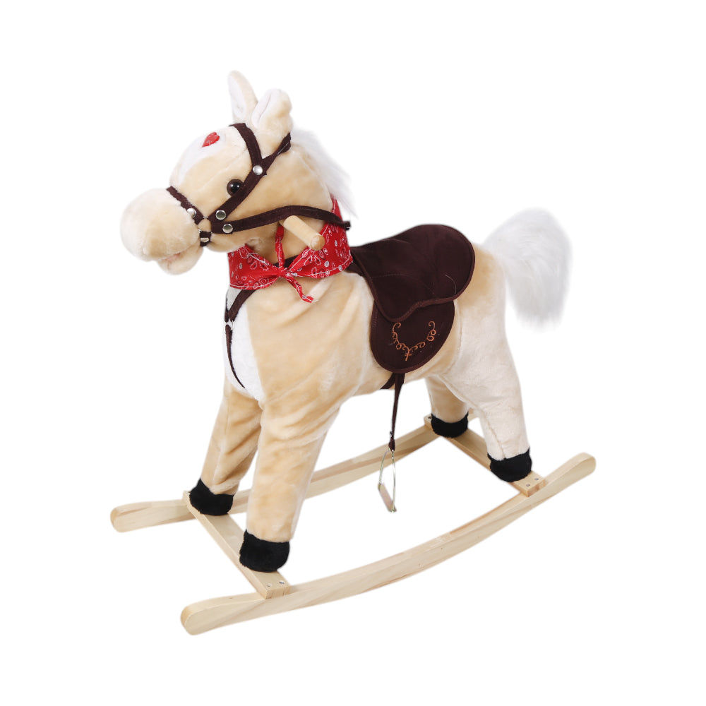MUSICAL ROCKING BEIGE HORSE IR H-12 M