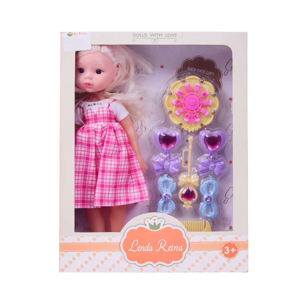 YS606-7 LINDA RIENA DOLL W-ACCESSORIES 14INCH