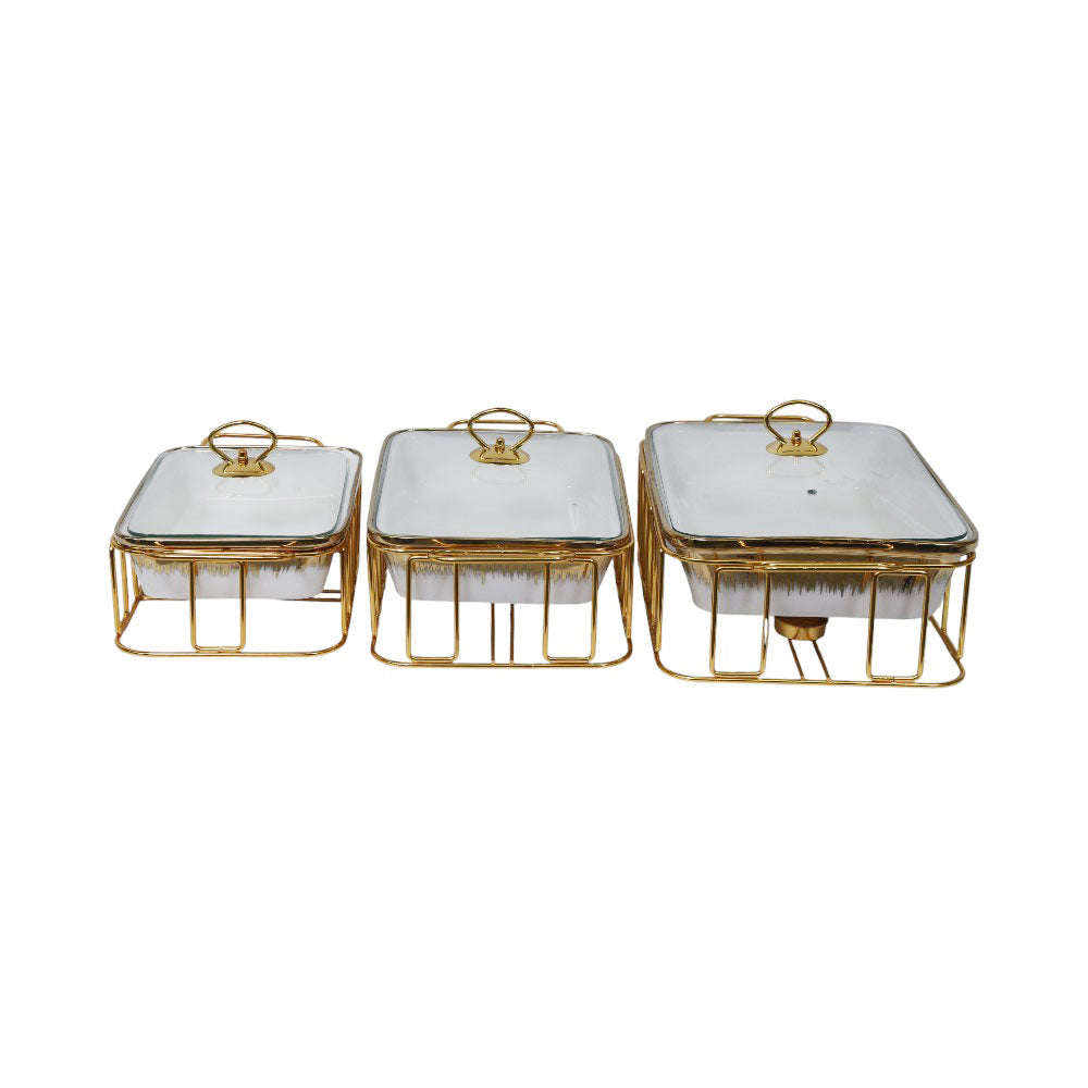 DONGA SET 3PC PORCELAIN SQUARE SL24300SW