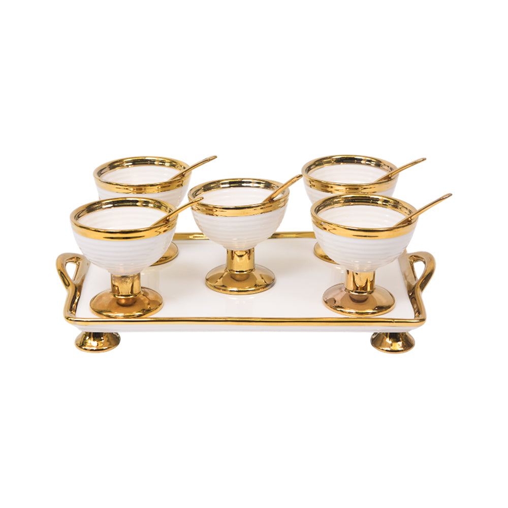 ICE CREAM CUP SET 13PC SHINE COLLECTION SL23749B