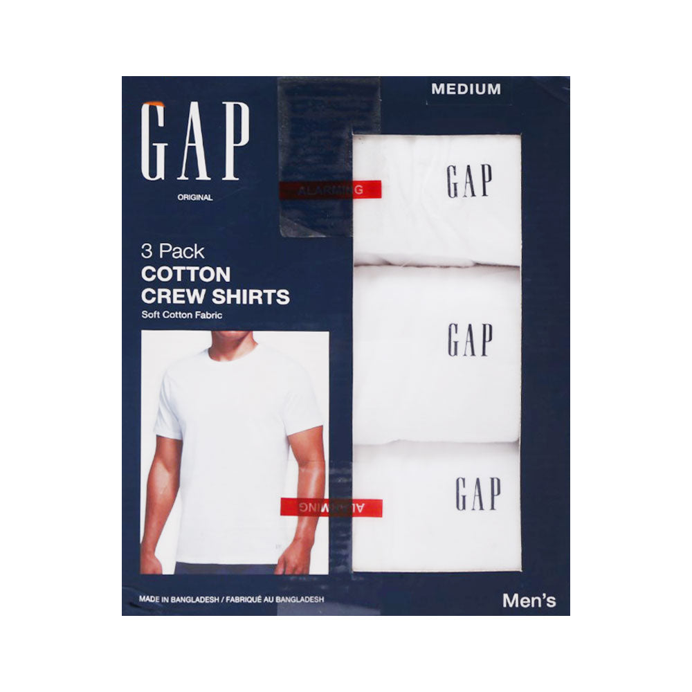 GAP MEN S/S CREW NECK UNDERSHIRT P-3 43G0M4613 WHT (IR)