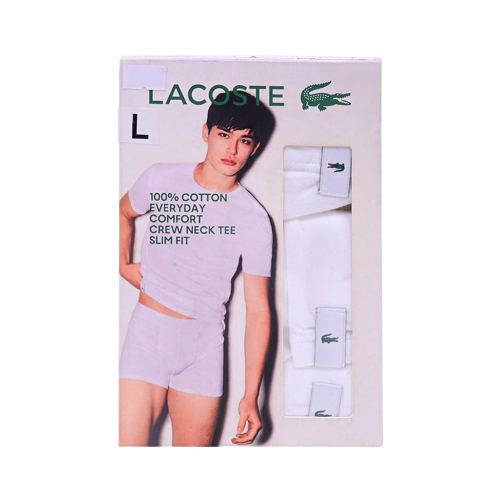 LAC MEN S/S R.NECK UNDERSHIRT P-3 TH3321-001 WHT L (IR)