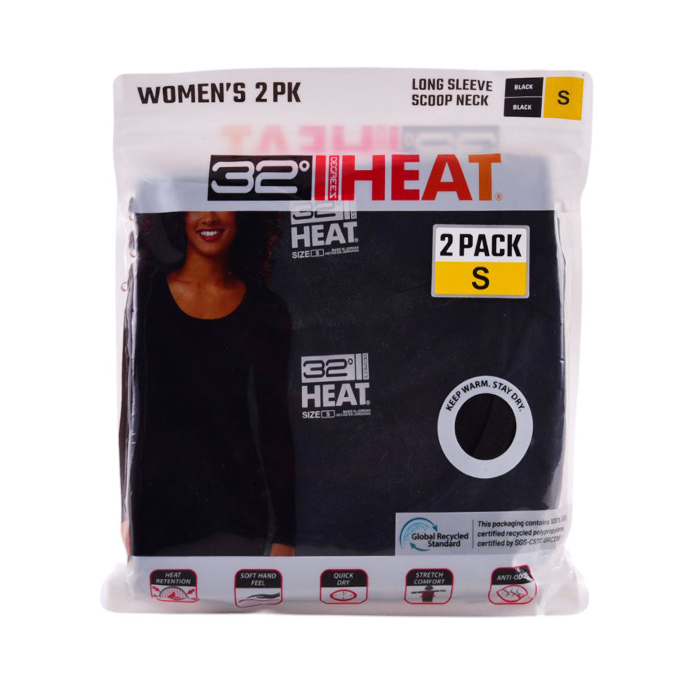 LADIES HEAT 32 WARMER SHIRT P-2 BLK S (IR)
