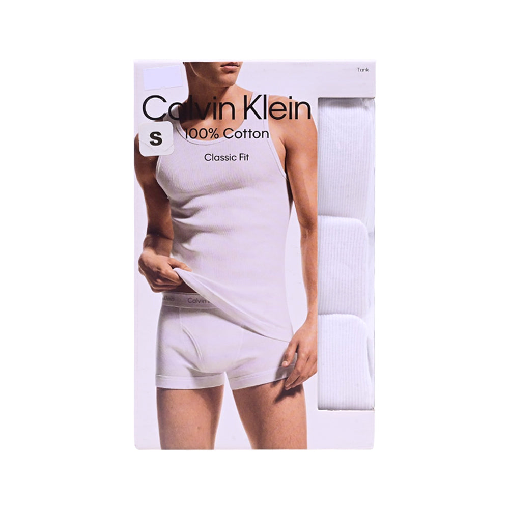 CK MEN SANDO VEST P-3 NB4010-100 WHT S (IR)