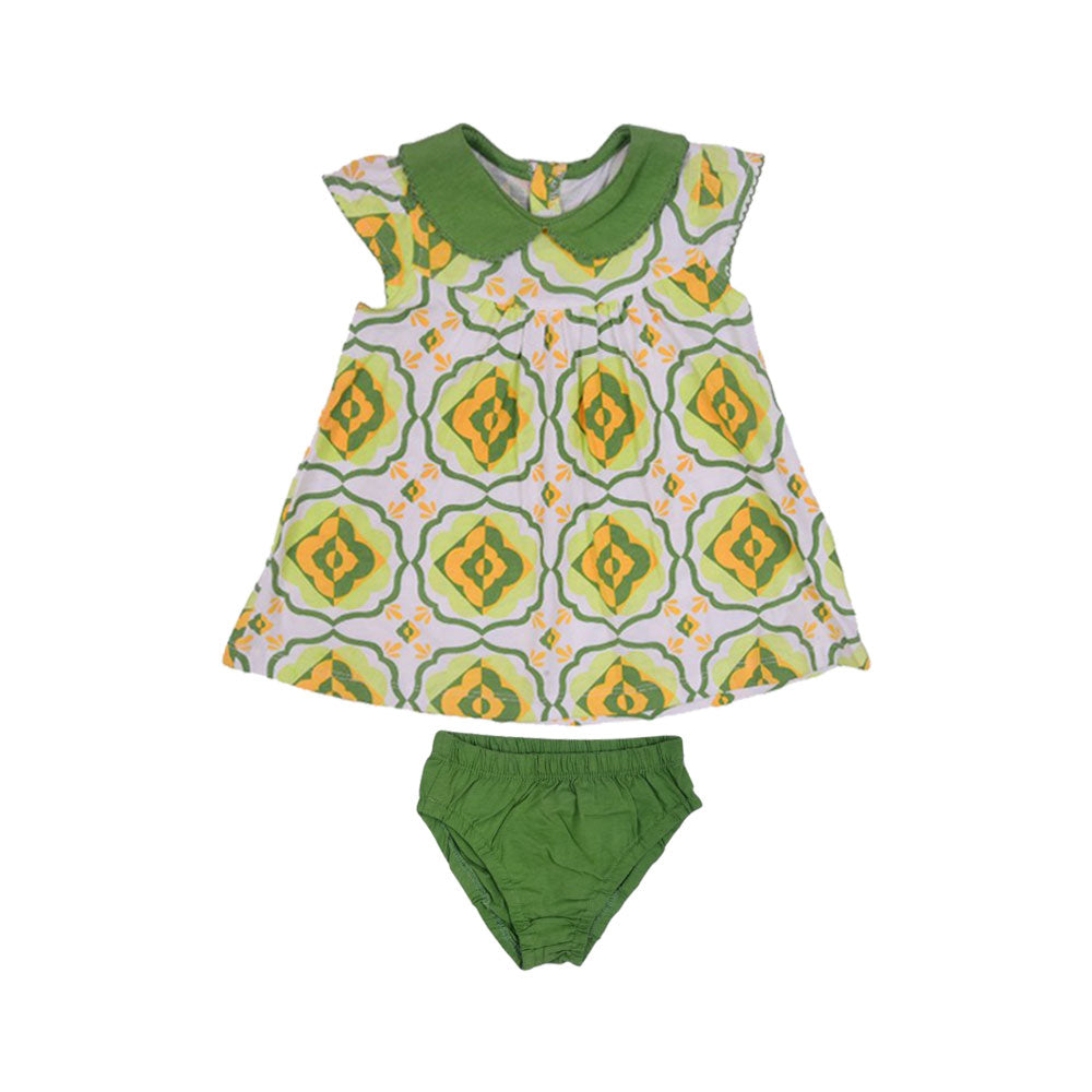 GIRLS CAP SLEEVE 2PC FROCK MZS-24 0-3M 141082