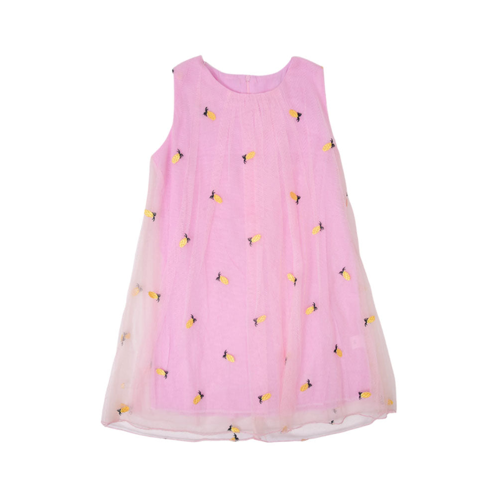GIRLS S/L FANCY FROCK MZS-24 6-7 YEAR 00014
