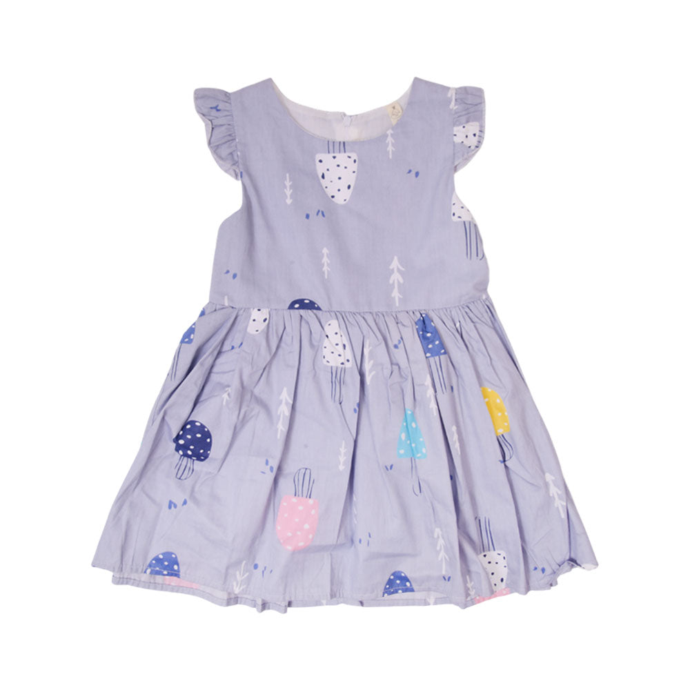 GIRLS CAP SLEEVE FROCK MZS-24 5-6 YEAR 00029
