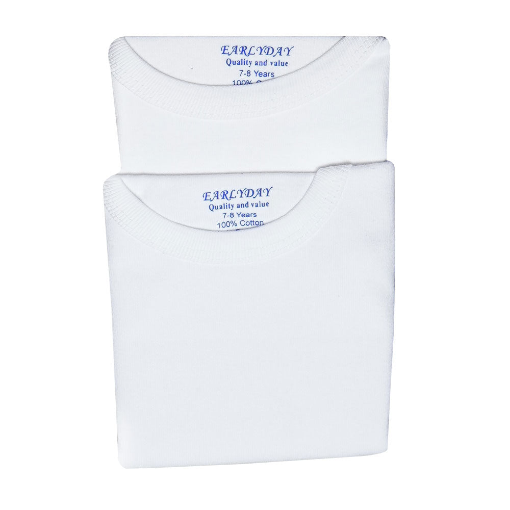 BOYS S/L VEST 2PC PACK NICE & EASY MZS-24 7-8 YEAR 009
