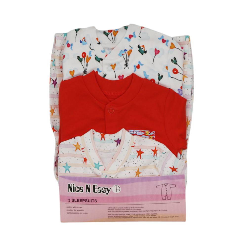 BOYS L/S 3PC SLEEP SUIT W/O SOCKS N&E MZS-24 0-3M HC-029