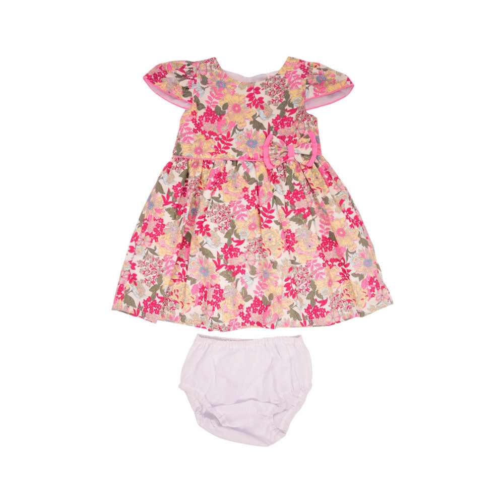 GIRLS CAP SLEEVE 2PC FROCK MZS-24 9-12M THAI 009