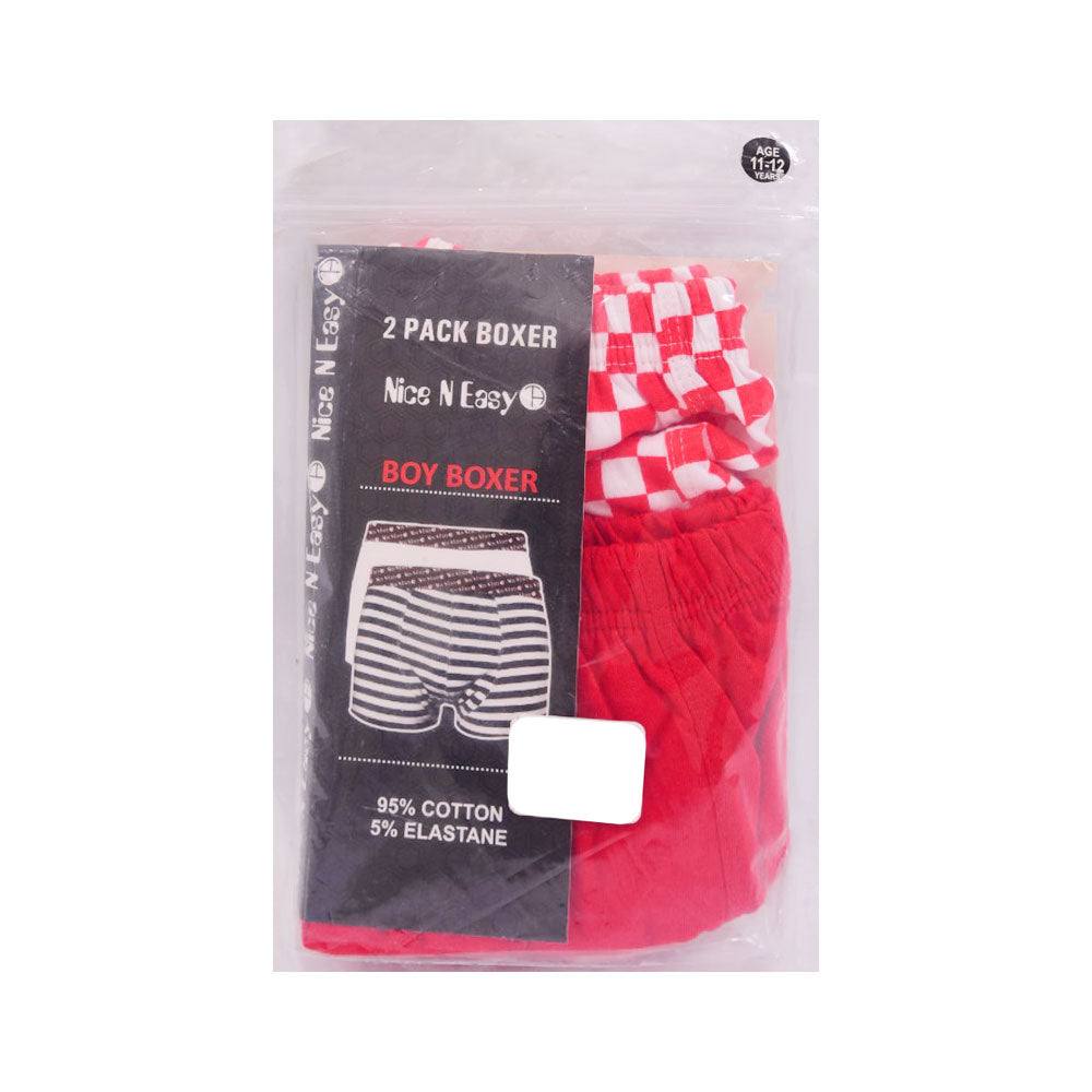 BOYS BOXER 2PC PACK NICE & EASY MZS-24 11-12 YEAR HC-032