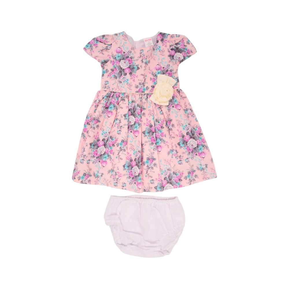 GIRLS CAP SLEEVE 2PC FROCK MZS-24 9-12M THAI