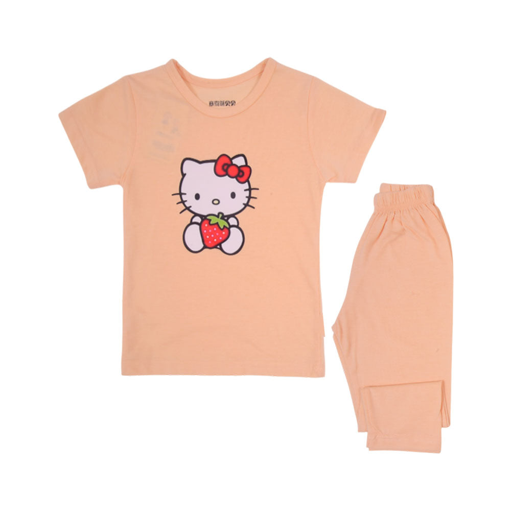 GIRLS S/S 2 PCS SLEEPING SUIT MZS-24 2-3 Y 5687