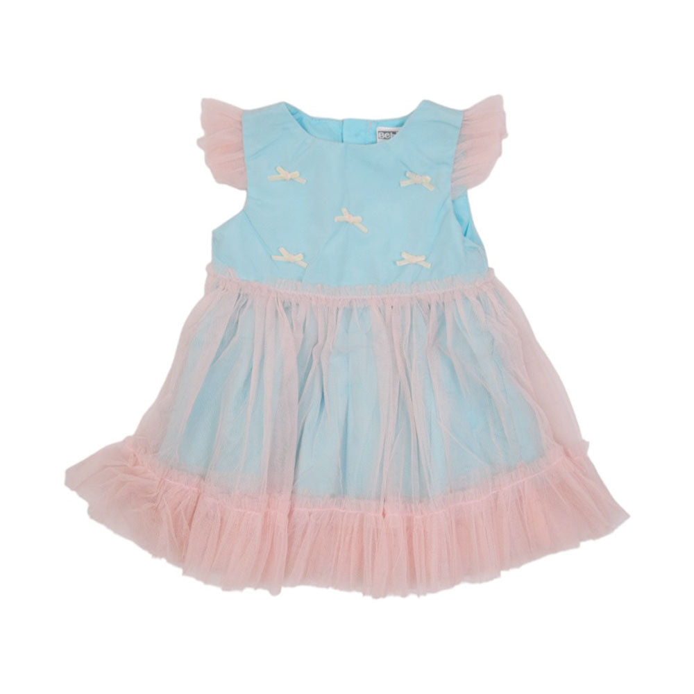 GIRLS S/L FROCK MZS-24 9-12M 0010