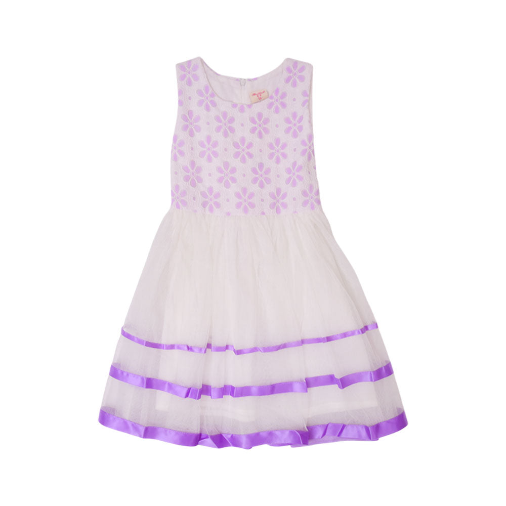 GIRLS S/L FANCY FROCK MZS-24 6-7 YEAR 007