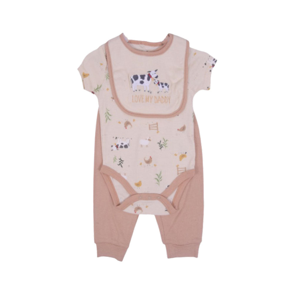BOYS S/S 3PC BODY SUIT MZS-24 9-12M BP11215
