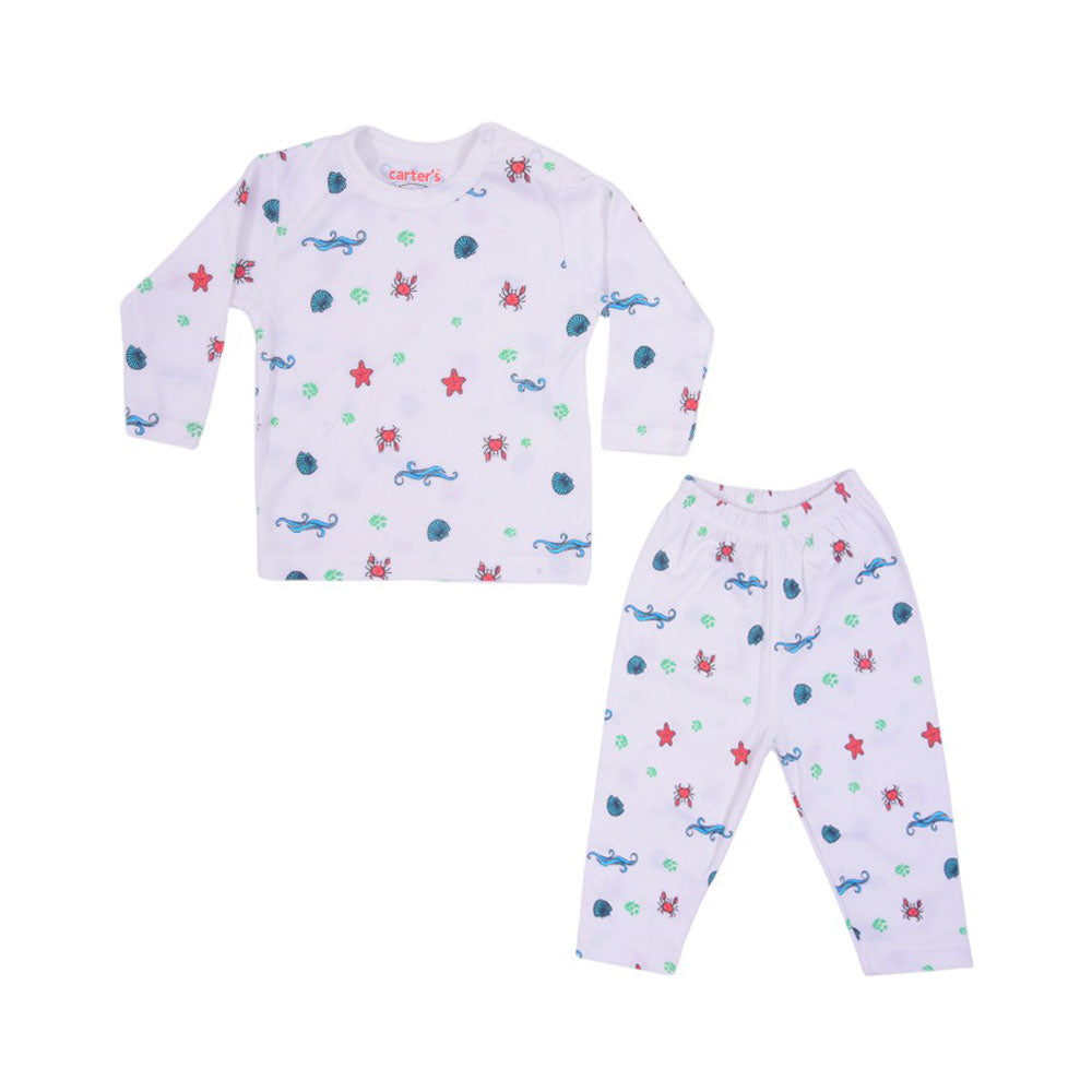 UNISEX L/S 2PC PAJAMA SUIT MZS-24 6-9M