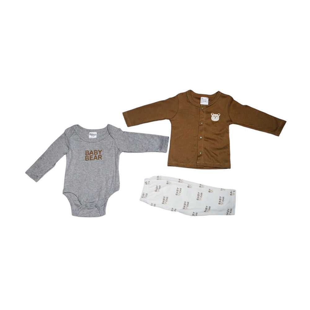 BOYS L/S 3PC PAJAMA SUIT MZW-24 3-6M 239-053 THAI