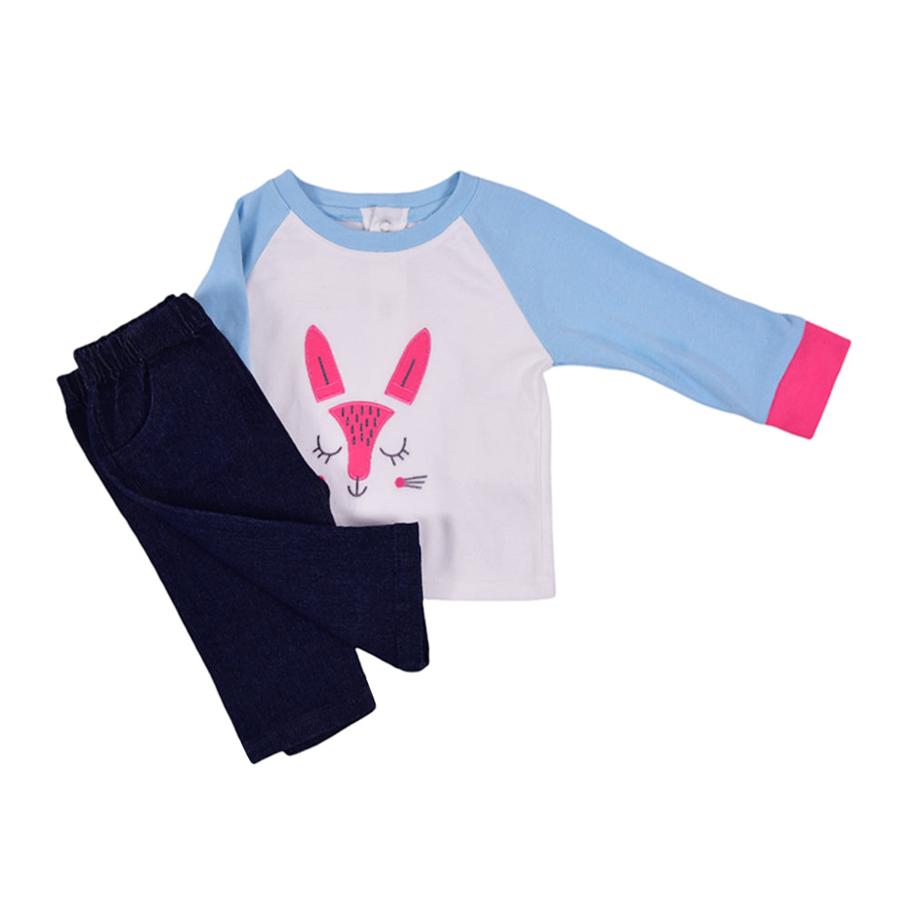 GIRLS L/S 2PC PAJAMA SUIT MZW-24 6-9M 239-028