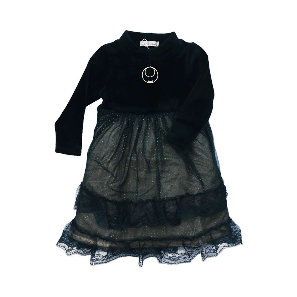 GIRLS L/S FANCY FROCK MZW-24 4-5 YEAR 004