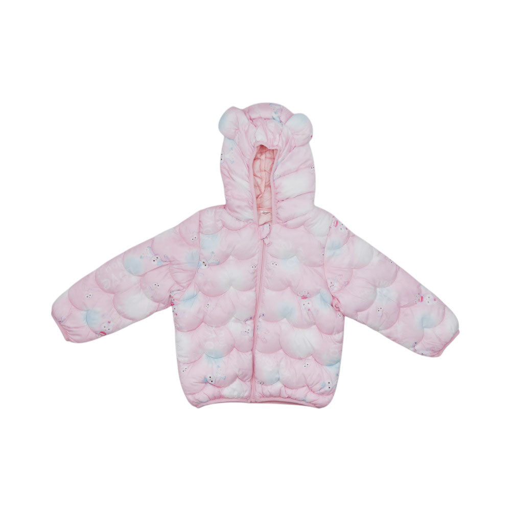 GIRLS L/S PUFFER JACKET HOODED MZW-24 9-12M 64