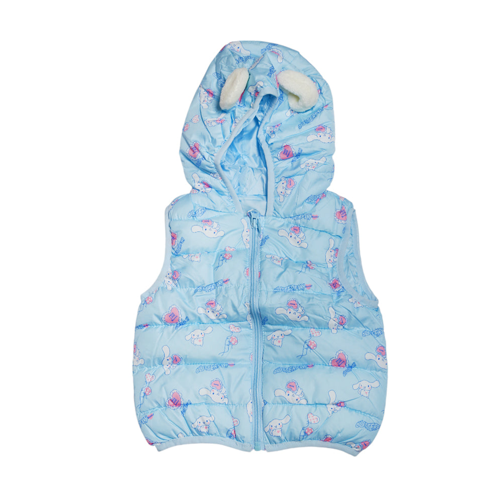 GIRLS S/L PUFFER JACKET HOODED MZW-24 3-6M 48