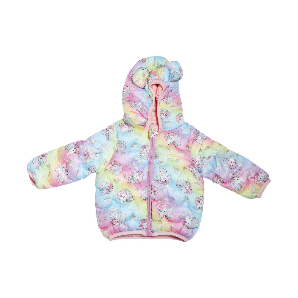 GIRLS L/S PUFFER JACKET HOODED MZW-24 3-6M 57