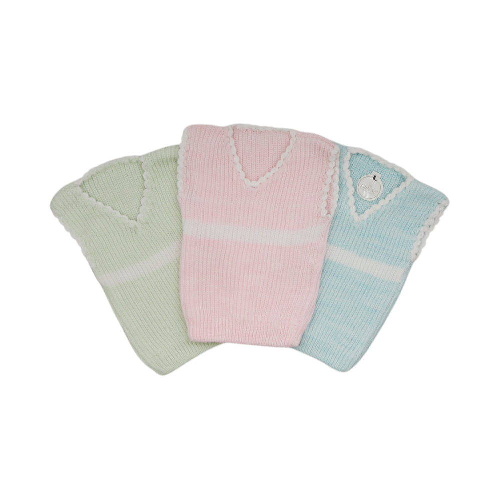 BABY WOOLEN VEST V-NECK SPECIAL COLOR MZW-24