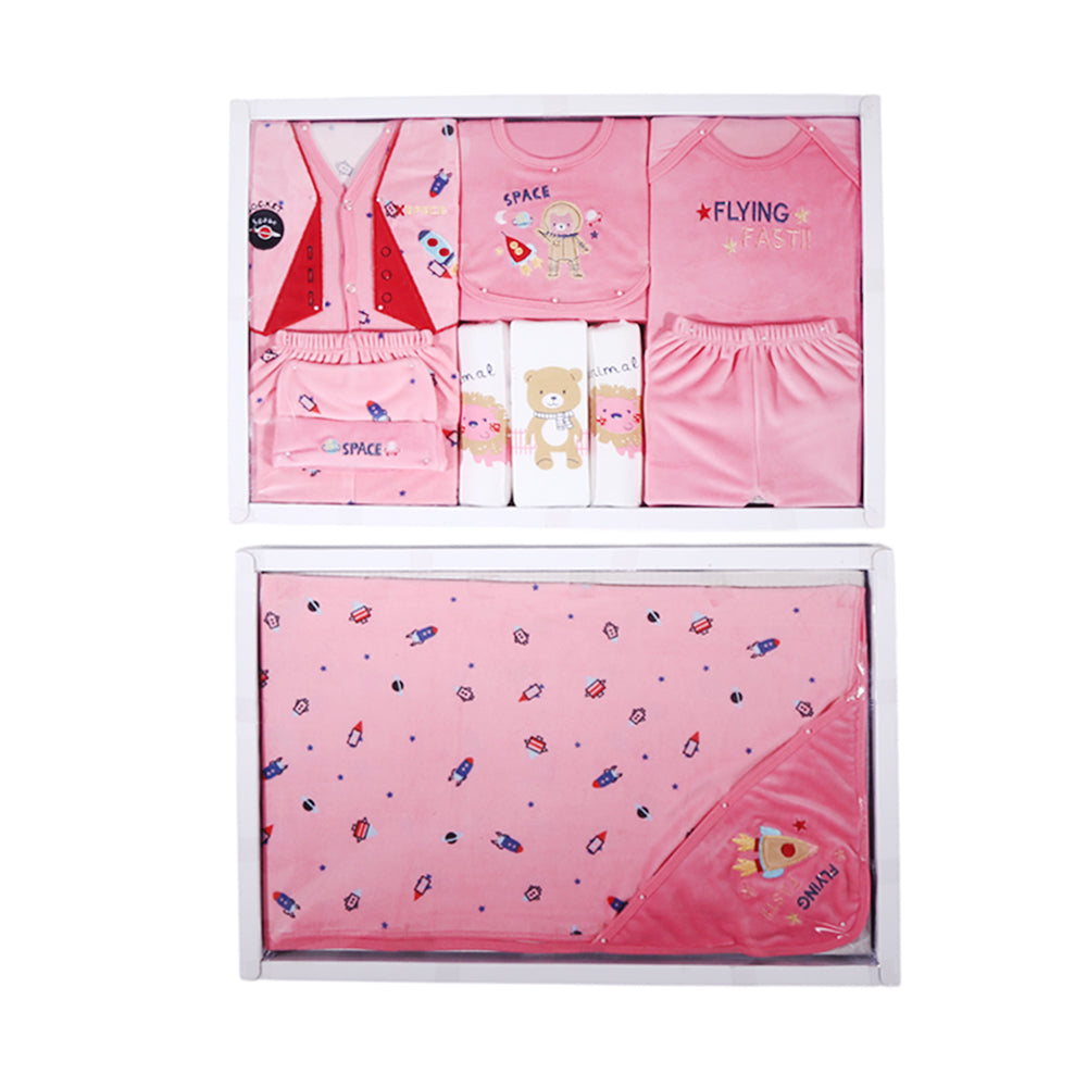 BABY GIFT SET 10PC SPACE PEACH MZW-24 05