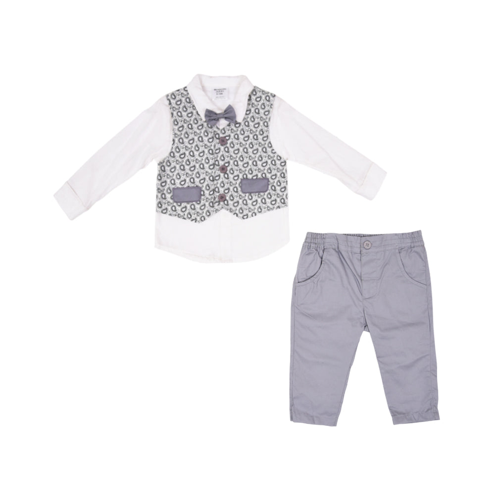 BOYS L/S 3PC PANT SHIRT SUIT MZW-24 9-12M 249-0015A