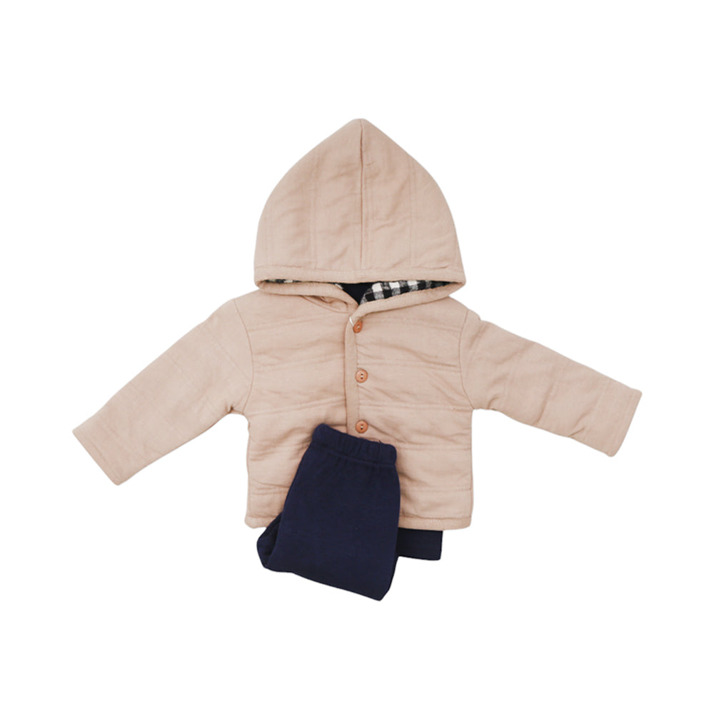 BOYS L/S 3PC PAJAMA SUIT HOODED MZW-24 12-18M 860