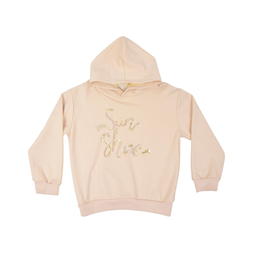 GIRLS L/S UPPER HOODED FLEECE MZW-24 8-9 YEAR 004