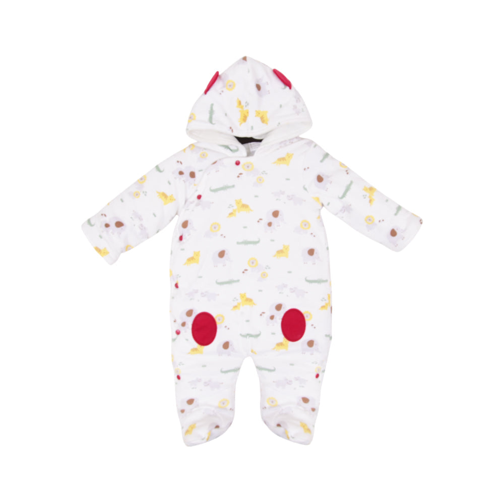BOYS L/S QUILTED ROMPER HOODED MZW-24 9-12M 241-001