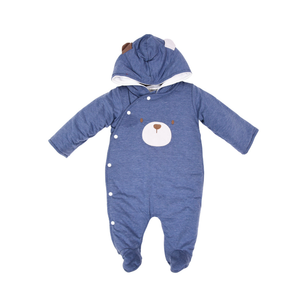 BOYS L/S QUILTED ROMPER HOODED MZW-24 6-9M 241-013