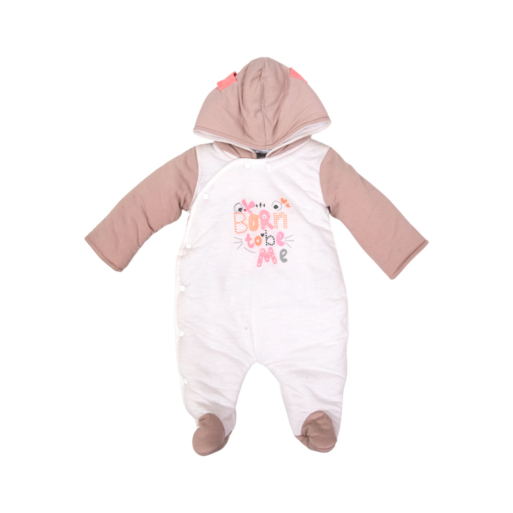 BOYS L/S QUILTED ROMPER HOODED MZW-24 3-6M 241-020